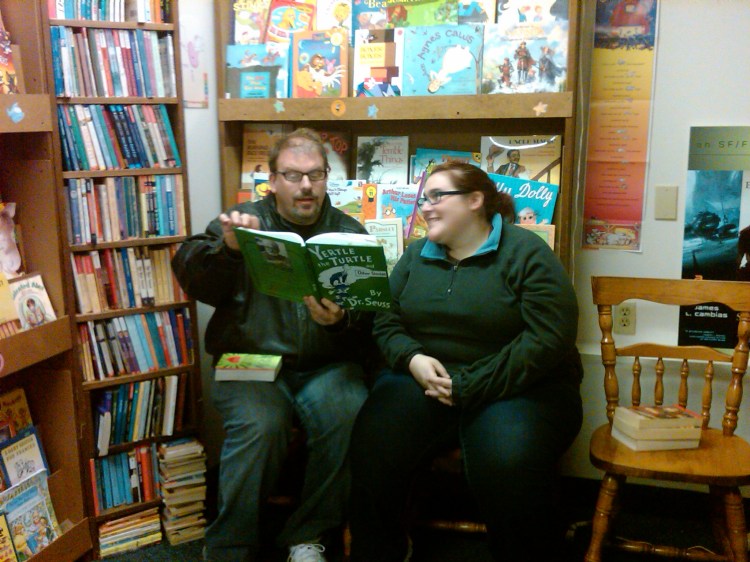 Me and Amanda reading Dr. Seuss.