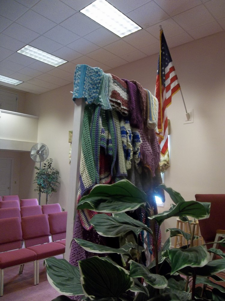 The prayer shawl ministry has created over forty new shawls to be given as gifts to those in need of healing.