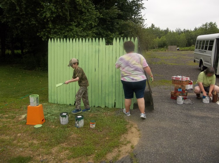 Our artists just began their splatter painting which will be used to promote the Cloverton concert coming to our church this fall.