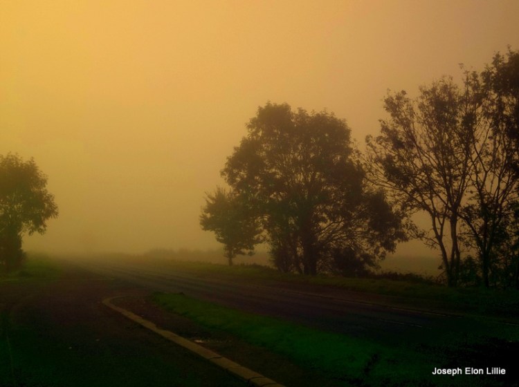 Morning Mists On an Irish country road
