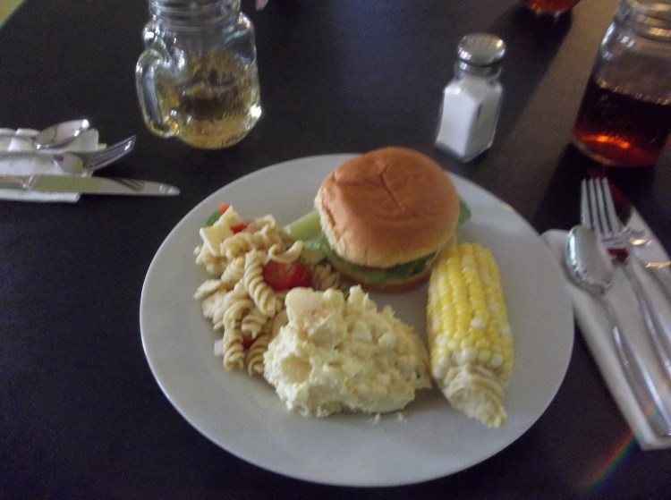 A summer meal with a side of corn