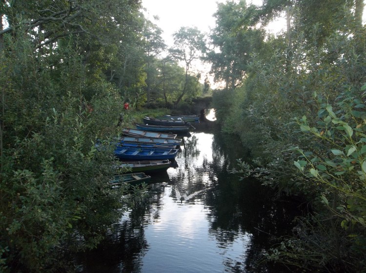 Floating boats at Ross Castle, Kilarney