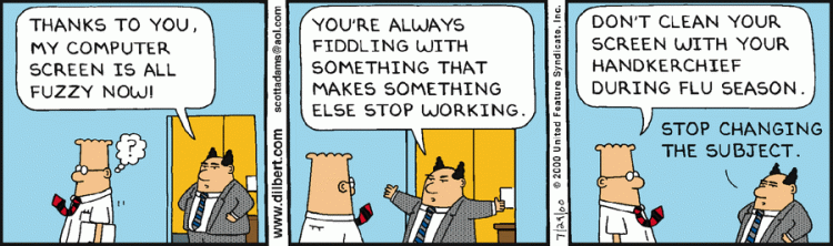 Morning Story and Dilbert